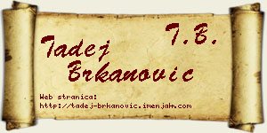 Tadej Brkanović vizit kartica